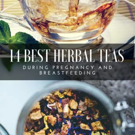 14 Best safe pregnancy teas that moms could enjoy even when breastfeeding! While pregnant most women want to try out different caffeine free herbal teas and drinks, but what teas are safe to drink? Check out this list of best pregnancy teas mothers can drink from the first trimester all the way to labor and even while nursing! Pregnancy-safe teas are a great alternative for expecting mothers to combat anxiety and to hydrate the body.