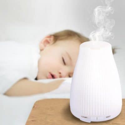 Natural remedies for cold and flu for babies and infants: diffuse essential oil for baby flu and cold symptoms