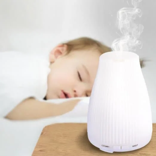 Home remedies for a baby cold:        diffusing essential oil for baby flu and cold to decongest the nose.