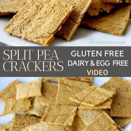 Split Pea Chips, Crackers – Gluten, Dairy and Egg Free Snack. Green split pea recipes vegan gluten free