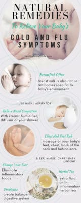 Looking for cold and flu natural remedies for babies and infants? Having a sick baby can be incredibly scary for first time parents, because infants are so small and sensitive. Here are effective home remedies for cold and cough in babies and infants that you can use at home. Get rid of nasal congestion, cough and flu symptoms using only gentle natural home remedies.