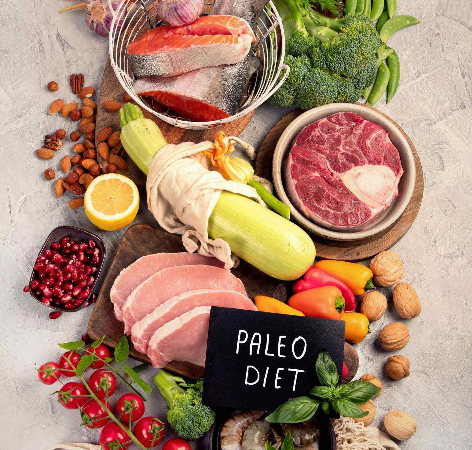 paleo food displayed on a board