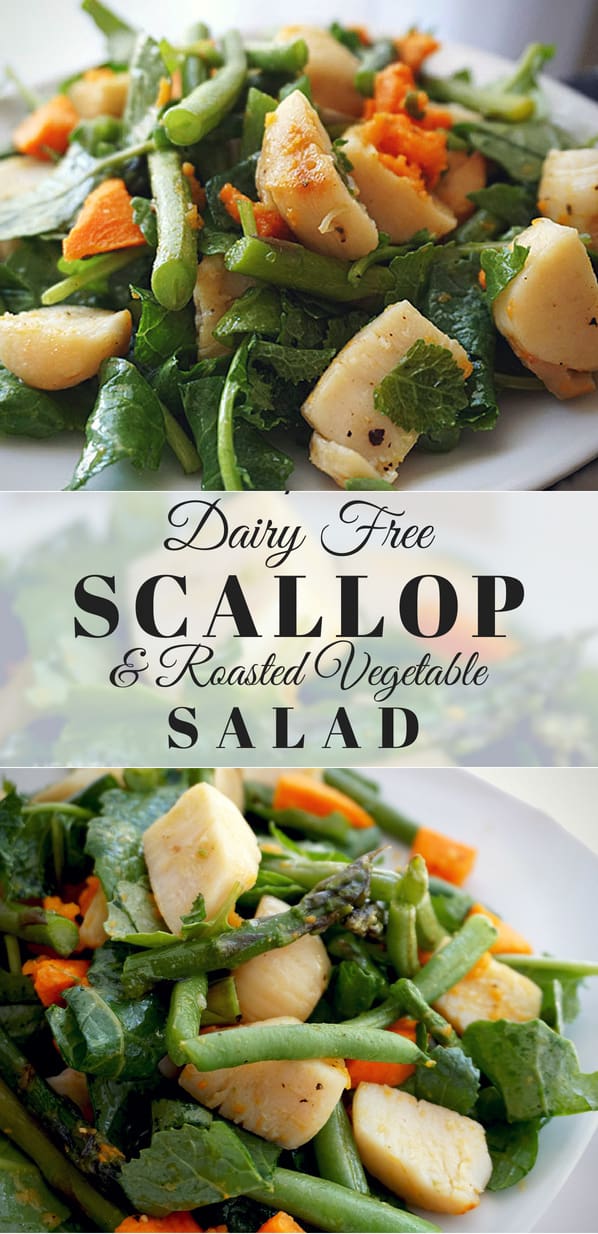 Scallop and vegetable salad dairy free