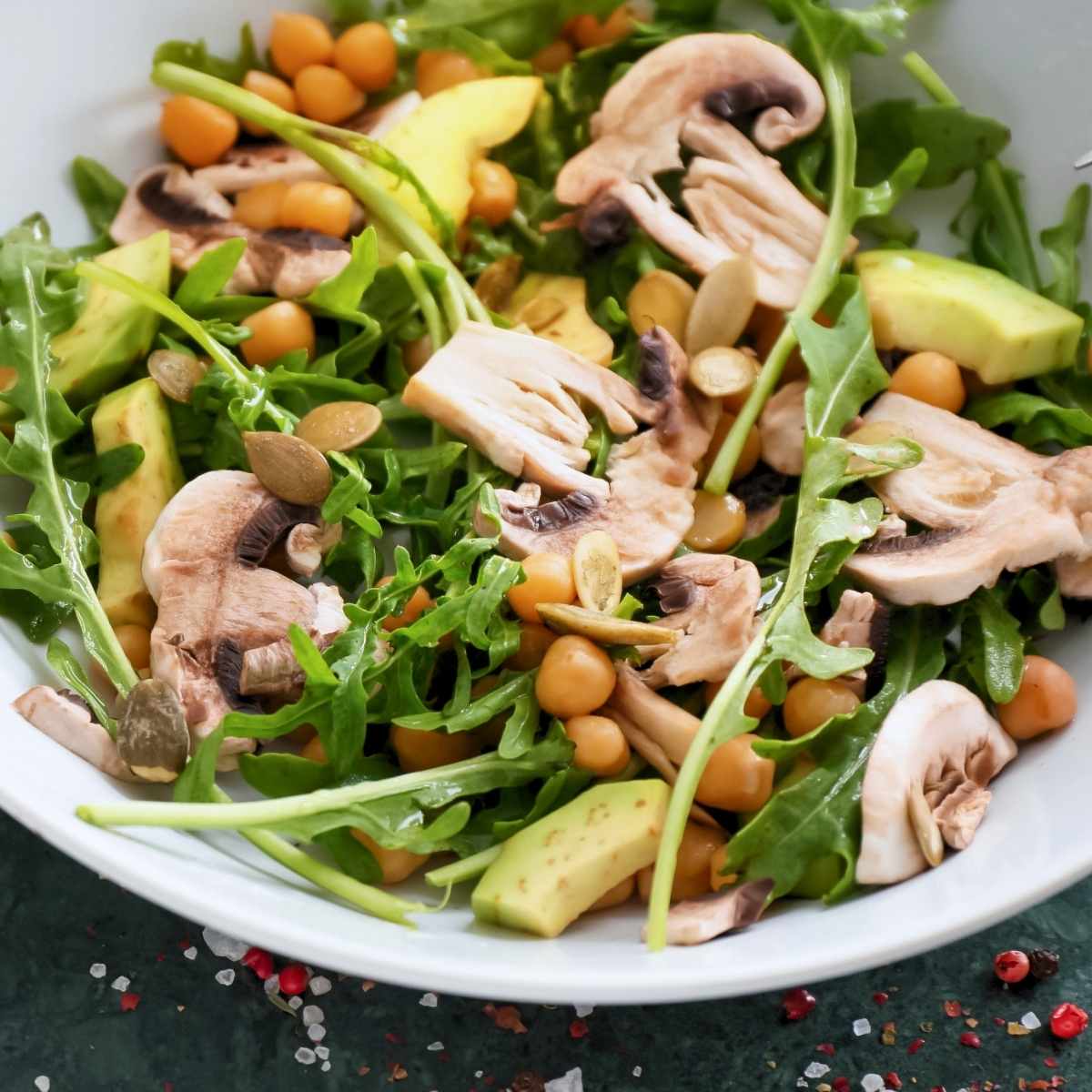 breakfast bowl vegan gluten free grain free nut free mushroom bean veggie avocado 