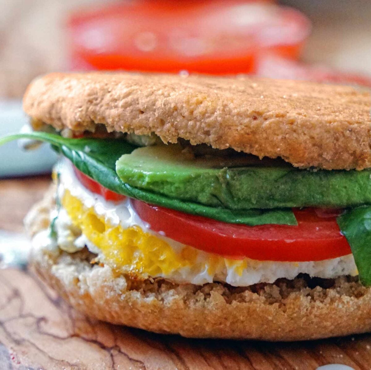 gluten free english muffin savory breakfast idea dairy free