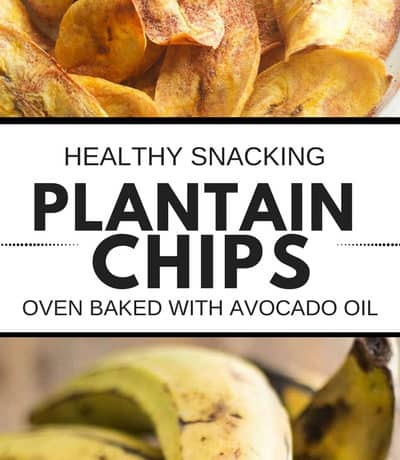 Learn how to make healthy oven baked plantain chips at home - paleo, vegan, gluten free, clean eating and whole 30 compliant. These baked plantain chips are an easy, healthy snack or side dish. You can use avocado oil or coconut oil, make them sweet or savory. These are my favorite healthy snack for satisfying my salty/crunchy cravings!