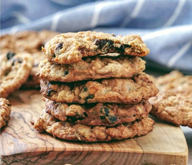 Oatmeal Cookies With Blueberries & Peach | GF, V | Healthy Taste Of Life