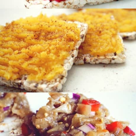 Healthy simple gluten free, dairy free snack ideas. These clean eating savory snacks are perfect for health conscious people, easy to make and great for adults and even kids, all you need is some rice crackers and vegetables. All these healthy homemade snacks are allergy-friendly, gluten free, dairy free and suitable even for vegan eaters!