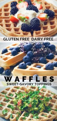 Gluten free dairy free waffles.