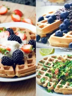 Learn how to make healthy waffles from scratch! These 3 simple, fluffy, gluten free belgian waffles recipe ideas will make your breakfast so much more enjoyable. They are easy to make, healthy, gluten-free, dairy-free (no butter, no milk) and refined sugar free