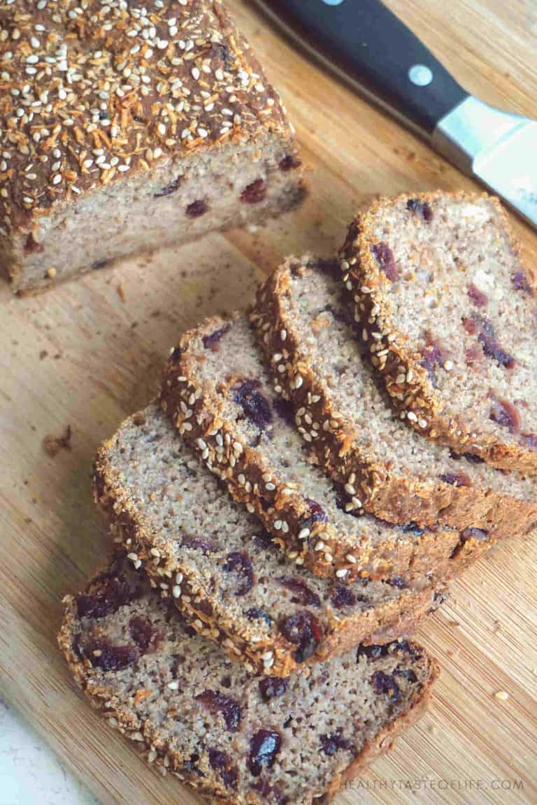 Moist Fluffy Gluten Free Sourdough Banana Bread Vegan Healthy Taste