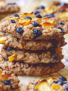 gluten free vegan oatmeal cookies recipe peach and blueberry