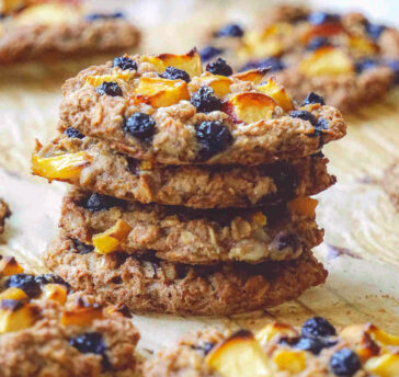 gluten free vegan oatmeal cookies recipe peach and blueberry