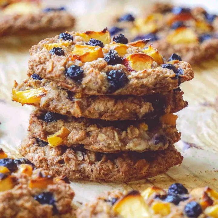 gluten free vegan oatmeal cookies recipe peach and blueberry