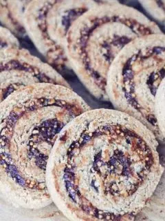 Amaranth + Fig Swirl Cookies - Gluten Free, Dairy Free, Eggless (Vegan), Sugar Free