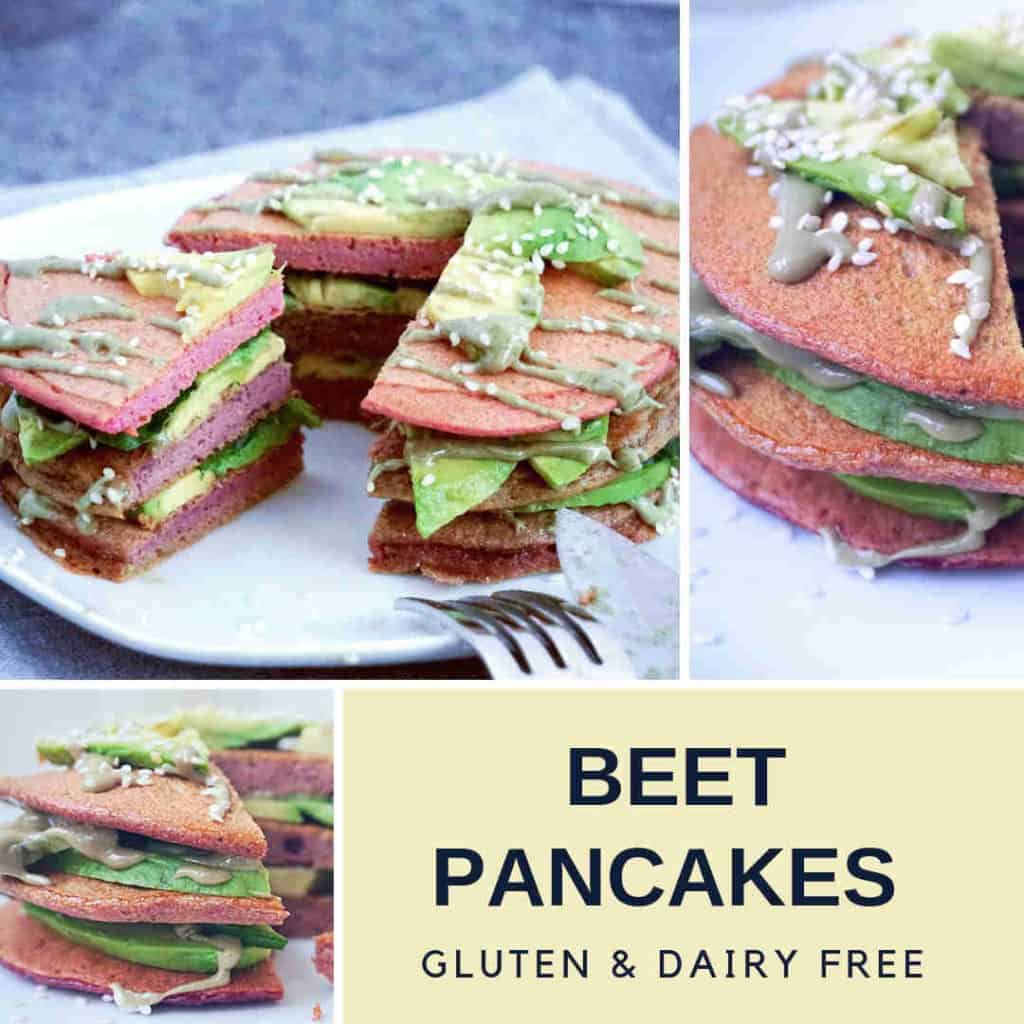 beet pancakes savory gluten free dairy free breakfast