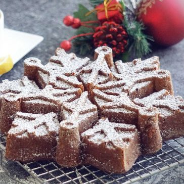 Holiday Bundt Snowflake Cake - Gluten Free, Dairy Free Recipe