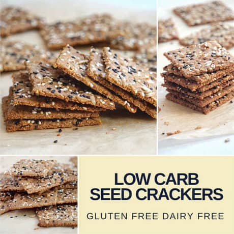 Low Carb Seed Crackers, Gluten Free Dairy Free Keto