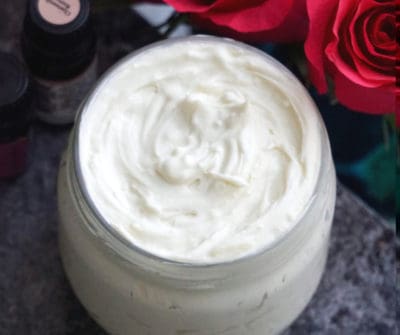 DIY natural homemade face moisturizer - herbal infused whipped butter for dry sensitive skin