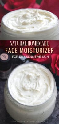 Natural DIY Homemade face moisturizer for dry sensitive  
