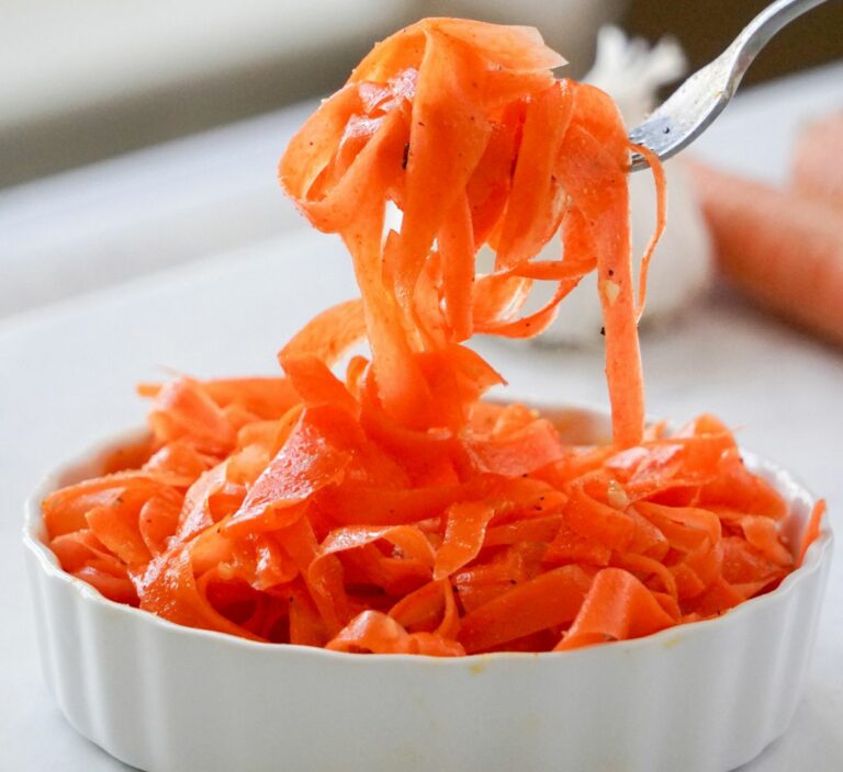 fermented shaved carrot salad