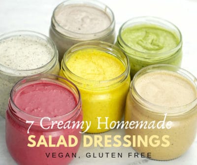 7 Creamy Homemade Salad Dressing Recipes Vegan Gluten Free & Dairy Free