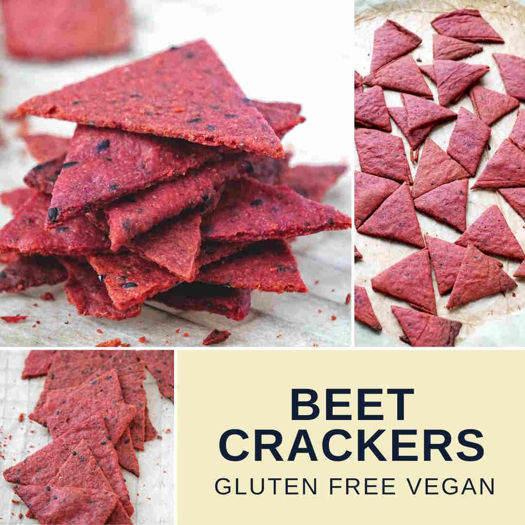 gluten free dairy free vegan beet crackers