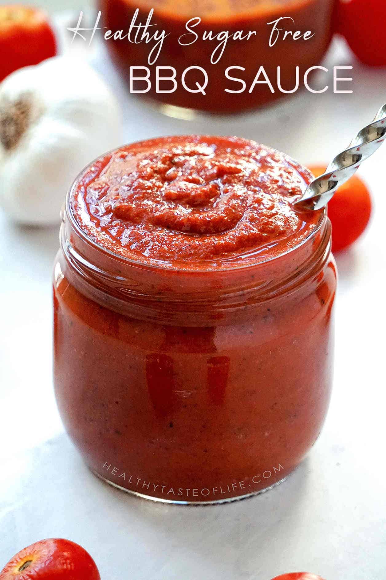 Learn how to make a healthy sugar free BBQ sauce from scratch at home. This healthy BBQ sauce recipe is made without ketchup, its sugar free, gluten free and dairy free. A healthy keto, paleo and whole30 BBQ sauce that is made with clean whole foods – low carb, vegan and kid friendly.