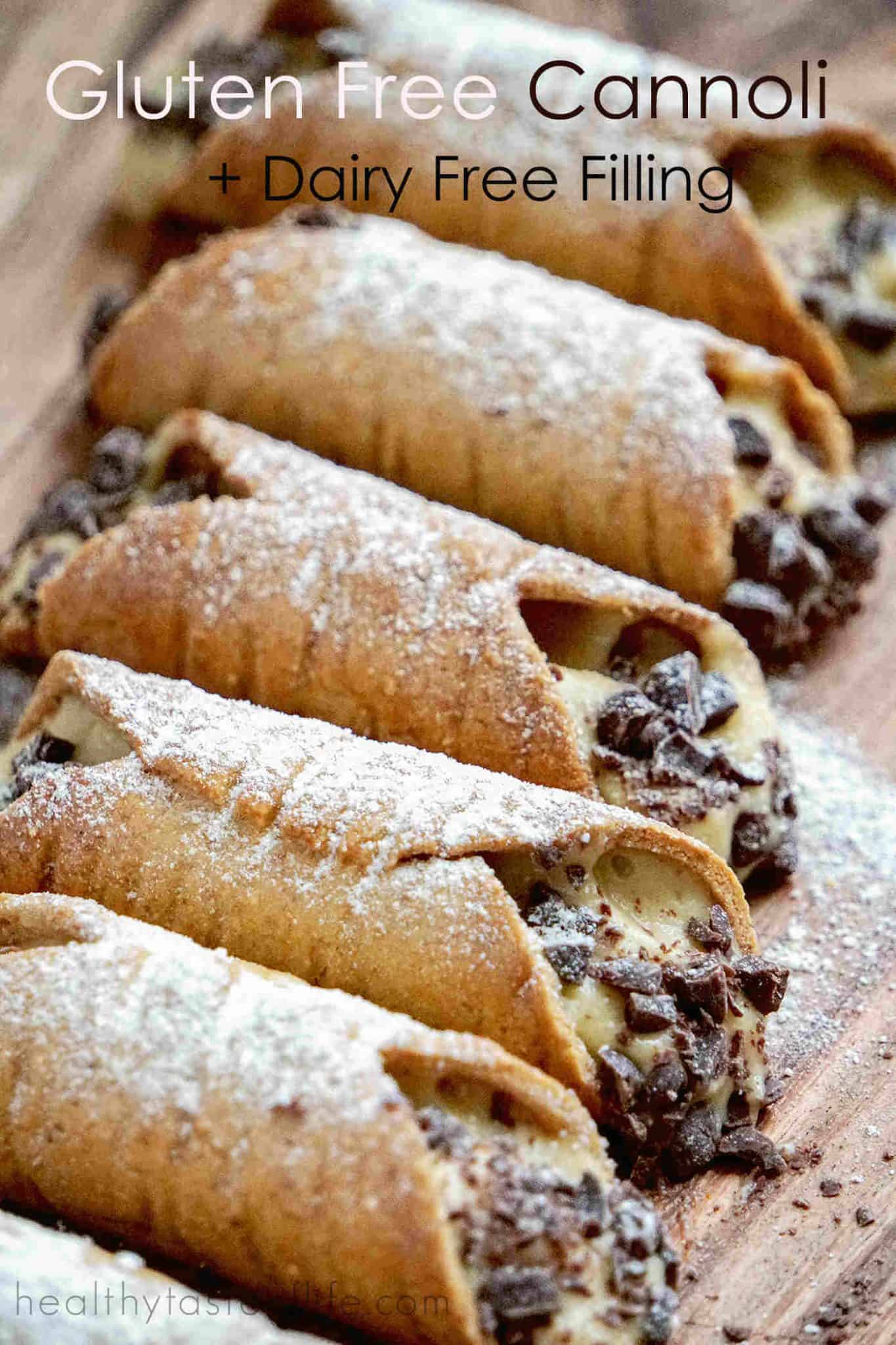 Gluten Free Cannoli Recipe + Dairy Free Filling | This healthy gluten free cannoli recipe will help you get into the holiday spirit.
