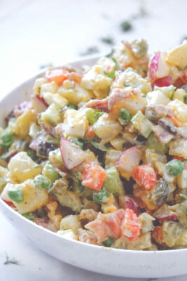 potato salad no mayo vegan olivier