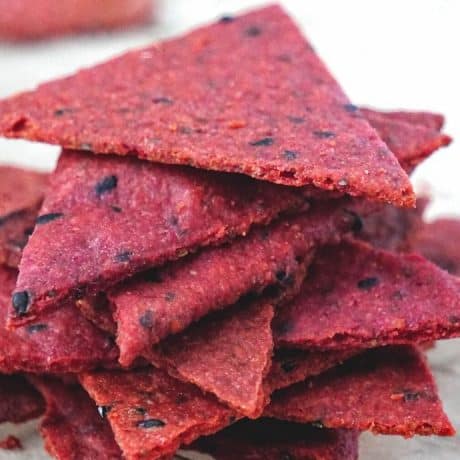 homemade red beet crackers