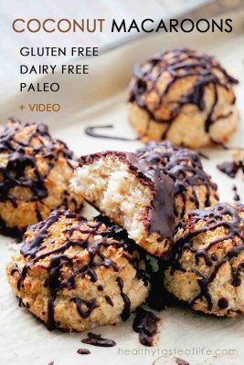 Gluten and dairy free coconut macaroons.
