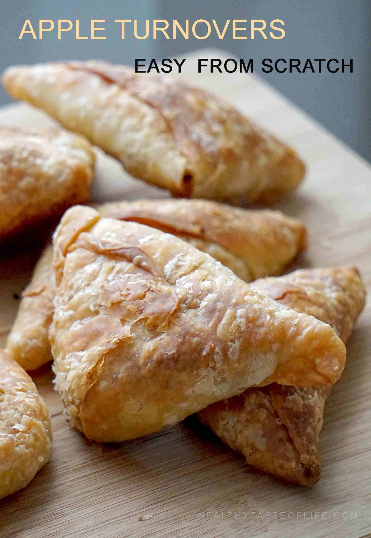 Healthy apple turnovers with puff pastry dough #homemade #puffpastry