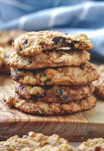 Vegan Oatmeal Cookies With Applesauce - 4 Ways | GF | Healthy Taste Of Life