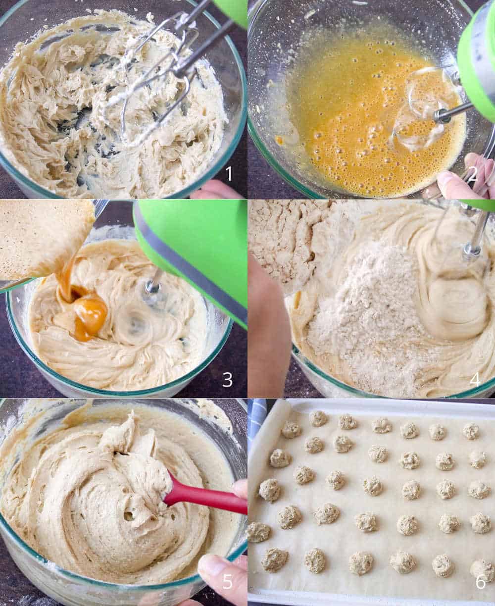 Process shots showing how To Make Gluten Free Vanilla Wafers Recipe " Nilla Wafer" Gluten free wafer cookies.