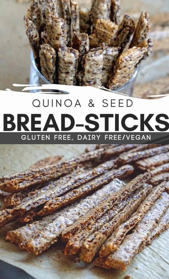 Looking for healthy savory snack ideas? This healthy vegan snack recipe will provide satiation and energy! These quinoa sticks is the perfect gluten free vegan snack that you can grab on the go, for road trips, for work or for kids lunch box. Simple quick and easy to make! Perfect for clean eating too! #snackideas #healthy #vegan #vegansnacks