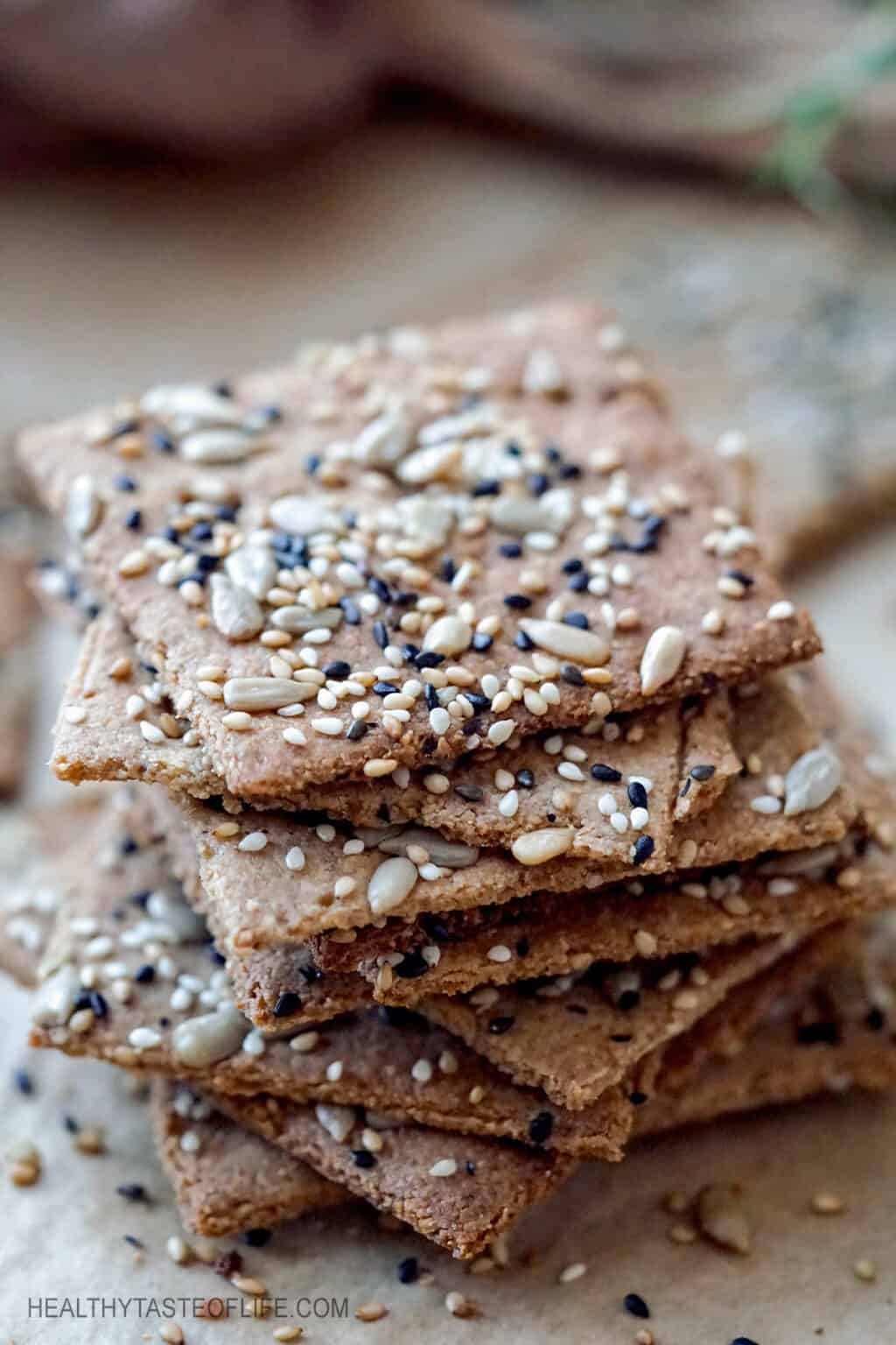 Keto Seeds Crackers (Vegan Keto Dairy Free Snack) Healthy Taste Of Life