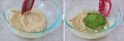 step1 for making vegan matcha cookies