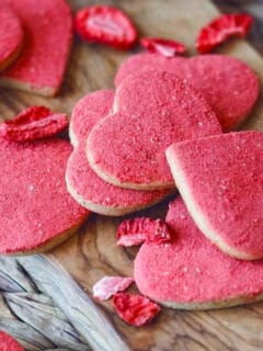 Gluten Free Vegan Heart Shaped Cookie - Vegan valentine sugar cookies - Gluten free valentine sugar cookies - vegan gluten free sugar cookies
