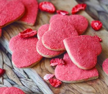 Gluten Free Vegan Heart Shaped Cookie - Vegan valentine sugar cookies - Gluten free valentine sugar cookies - vegan gluten free sugar cookies