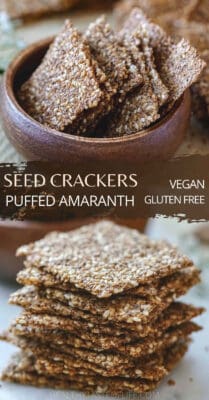 Puffed Amaranth Crackers With Seeds.