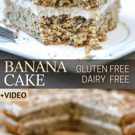 Gluten free banana cake healthy dairy free recipe