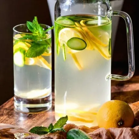 cucumber ginger lemon water featured image