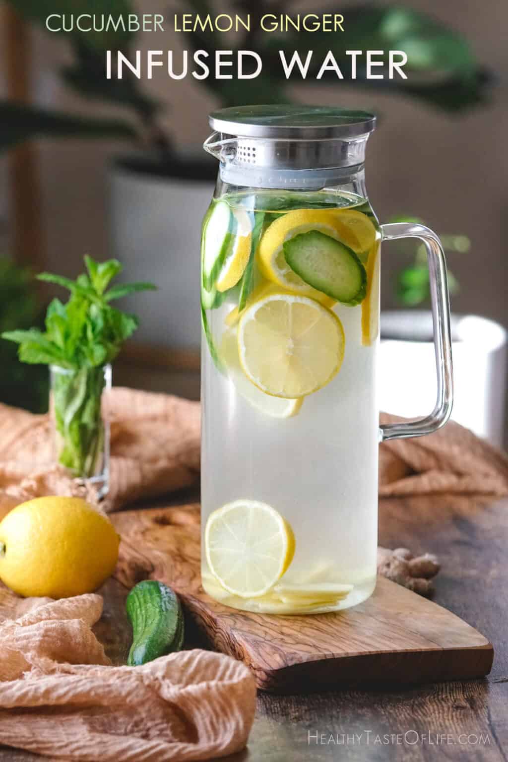 Cucumber Lemon Ginger Water Recipe Benefits Healthy Taste Of Life 1259