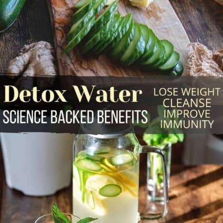 Cucumber lemon ginger water detox water.