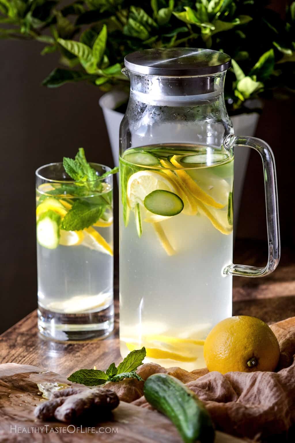 Cucumber Lemon Ginger Water Recipe + Benefits | Healthy Taste Of Life