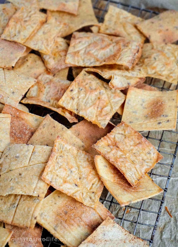 Baked Cauliflower Crackers Chips Vegan And Gluten Free Healthy Taste Of Life