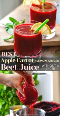 Beet juice recipe beetroot juice without a juicer.