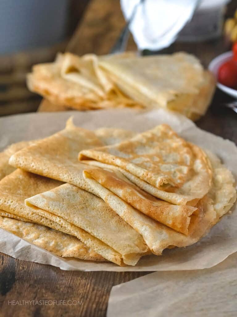 Gluten Free Dairy Free Crepes + Fillings +Video | Healthy Taste Of Life