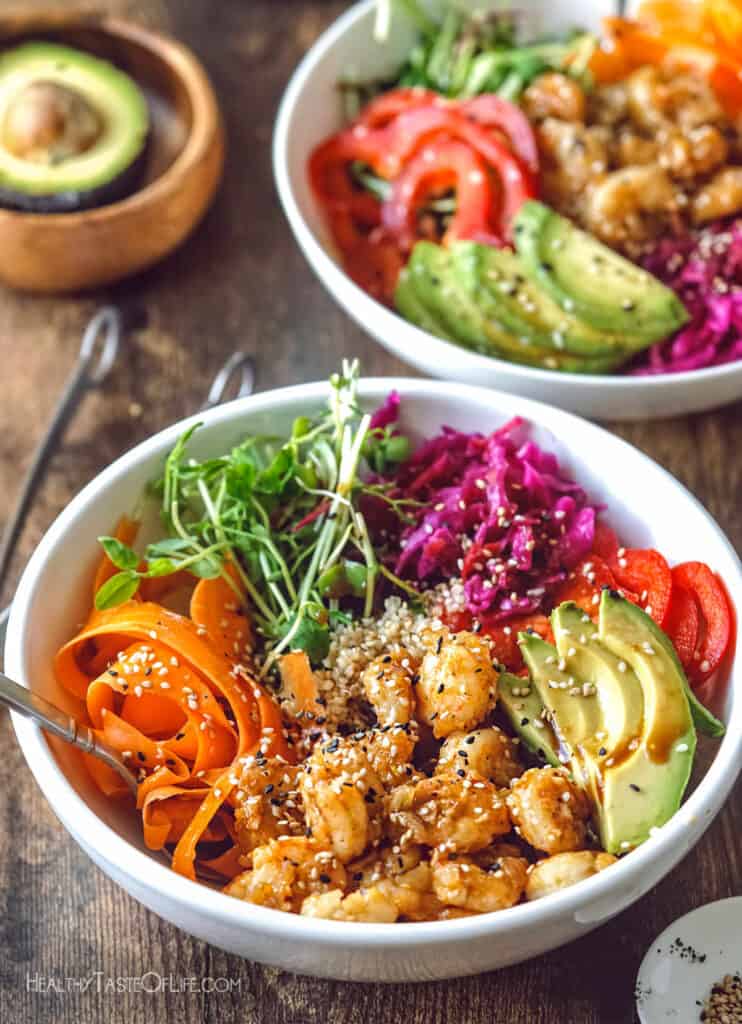 Quinoa Poke Bowl With Shrimp | Healthy Taste Of Life